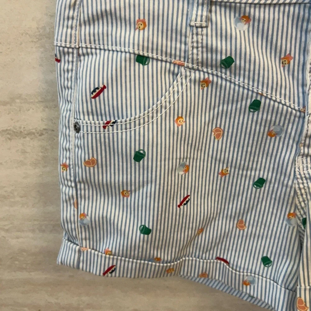 Studio Ghibli Ponyo Striped High-Waist Shorts
